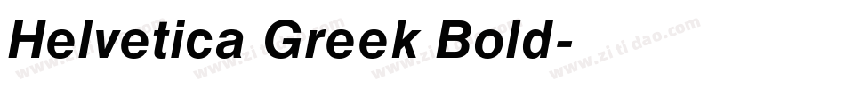 Helvetica Greek Bold字体转换